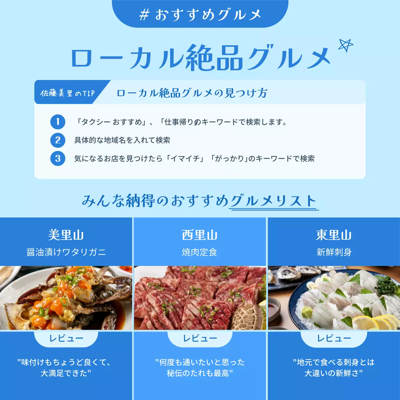 青 シンプル 旅行 パンフレット Instagram カルーセル