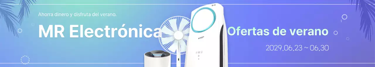 Electrónica a la venta en colores menta y azul degradados