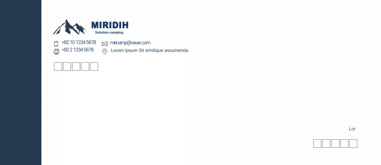 Logo bleu propre à l'entreprise