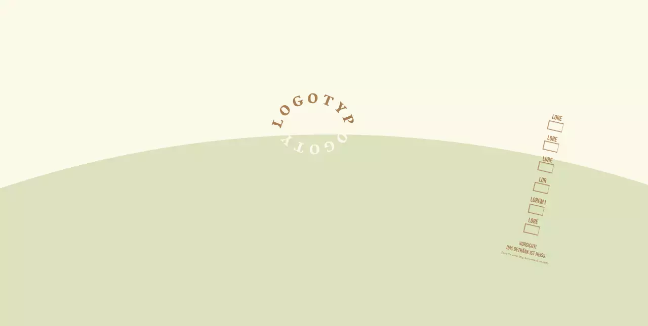 Gelbgrüner Rundschriftzug