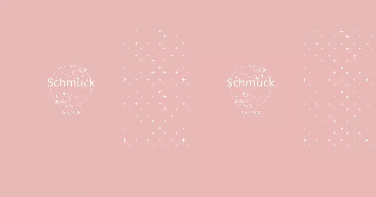 Rosa illustrierter Schmuck mit klaren Linien