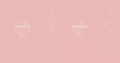 Rosa illustrierter Schmuck mit klaren Linien