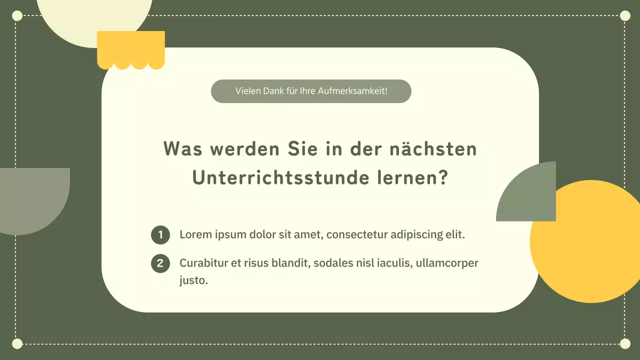 Grün Einfache Geometriekonzepte Kreisumfang und Torten-Tag