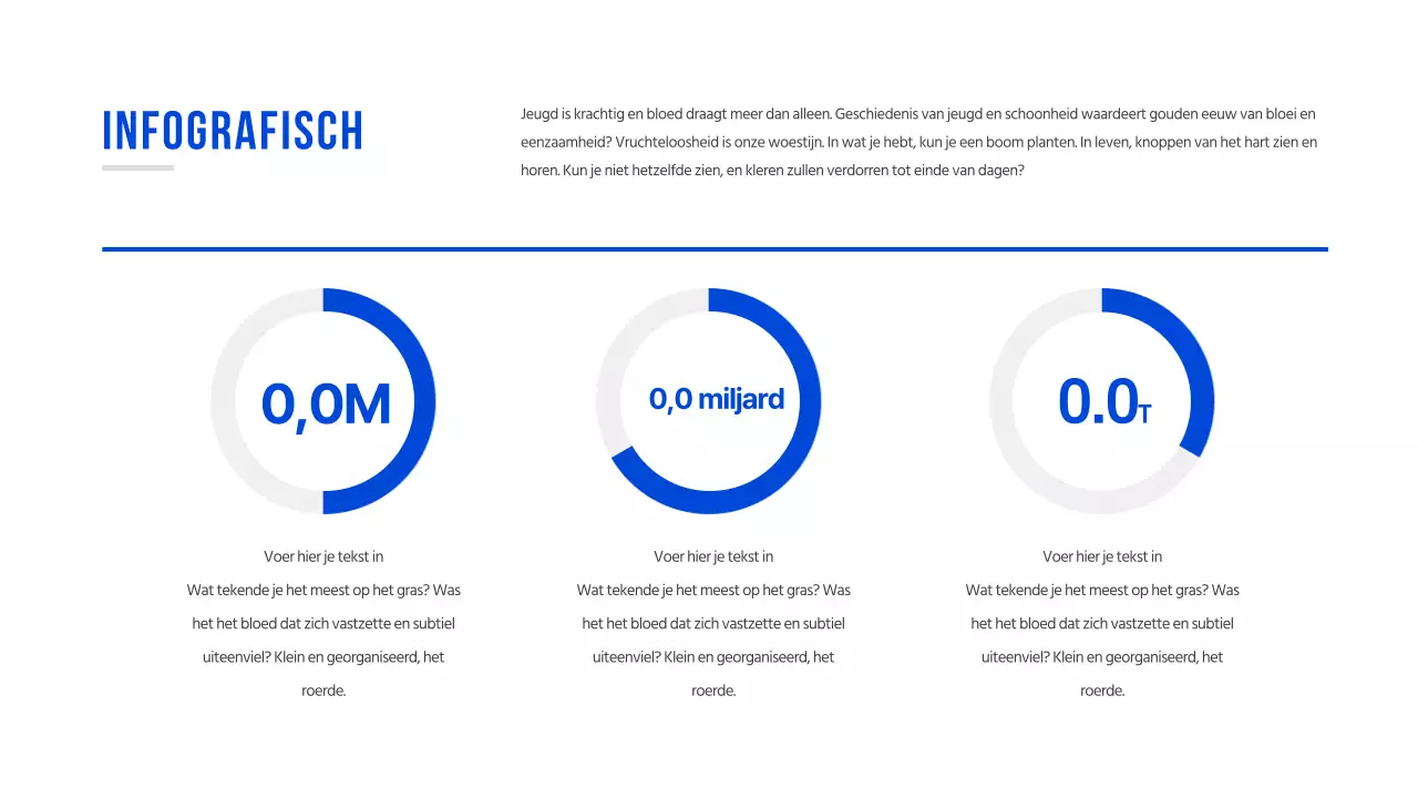 Eenvoudige conceptgrafiek in blauw