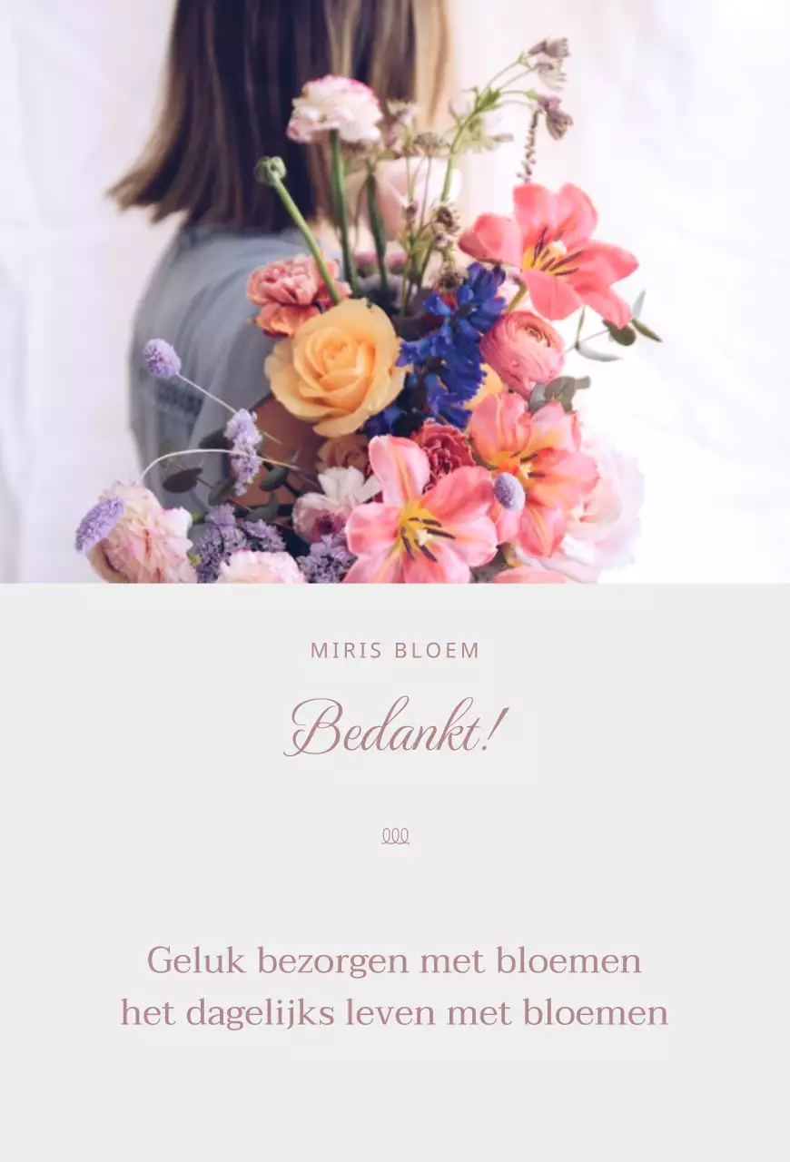 Foto Split Layout Bloemist in Vintage Roze