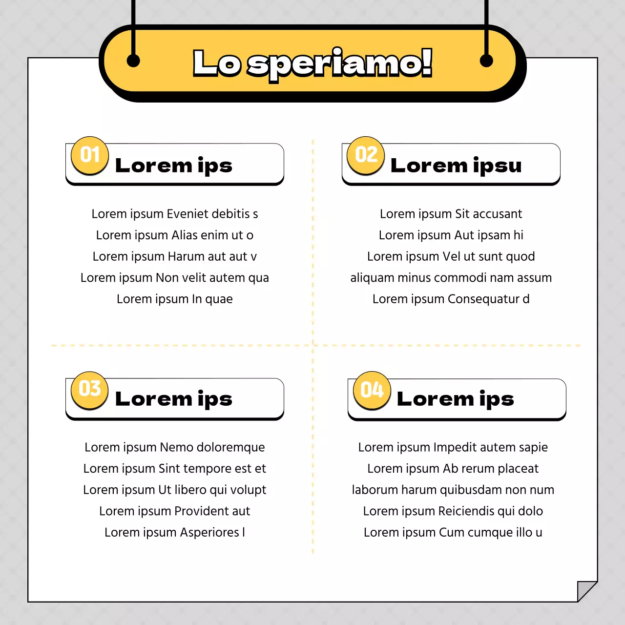 Un semplice post di intervista per lavoratori gialli e grigi