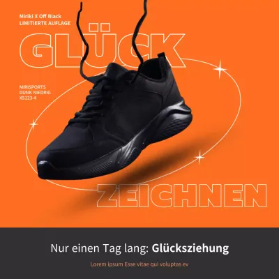 Orange Simple Event Glücksverlosung Social Media