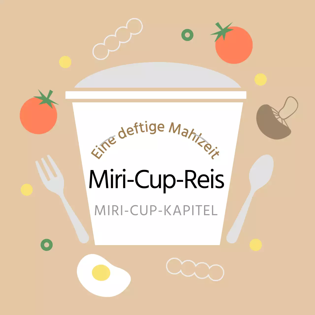 Beige Niedliche Cupcake Bento Aufkleber