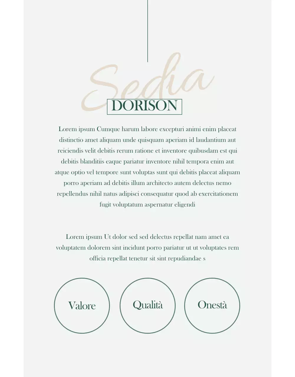 Pagina di dettaglio dei mobili