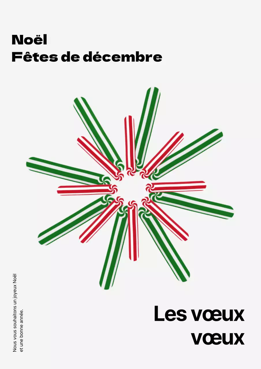 Image d'ornement rouge et vert poster festif de Noël