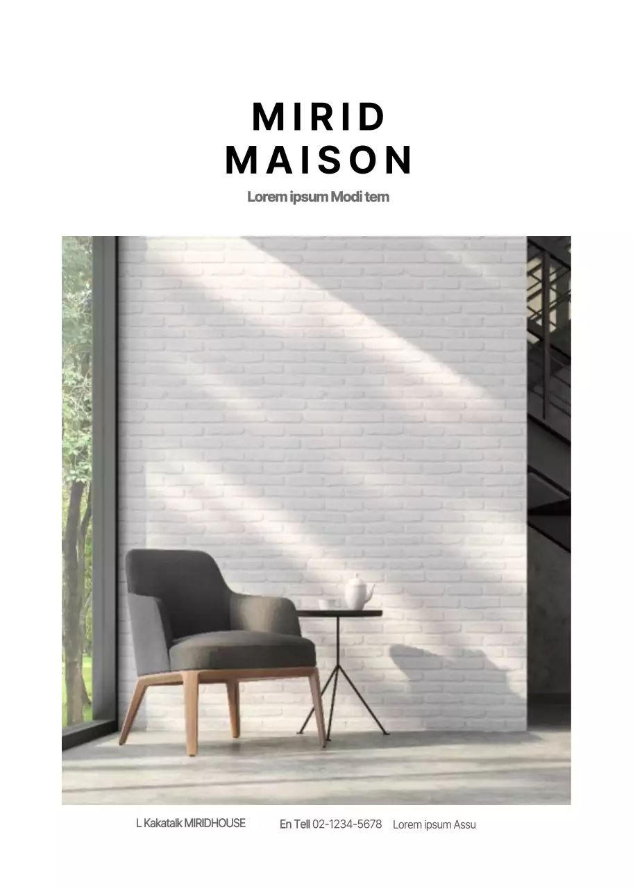 Carnet de notes pour la promotion d'un produit de mobilier simple blanc