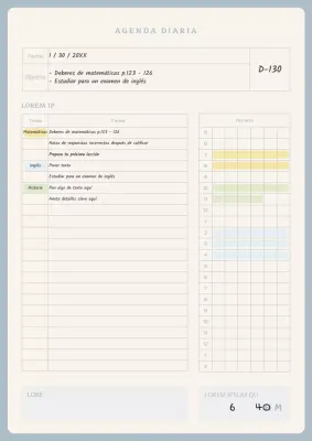 Una bonita agenda diaria de colores pastel