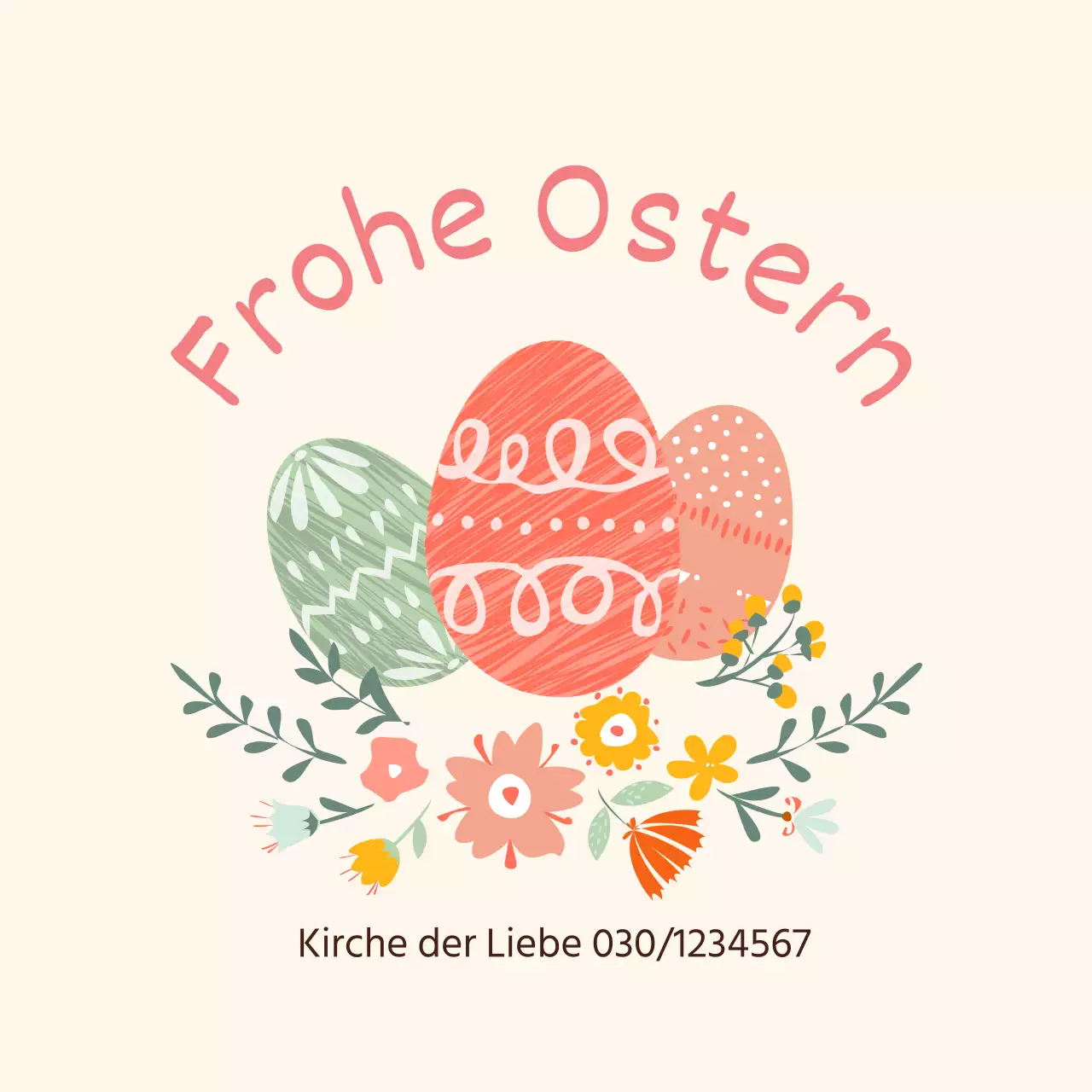 Gelbe Illustration niedliche Kirche Ostern Etiketten