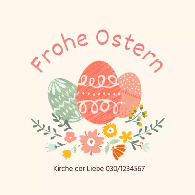 Gelbe Illustration niedliche Kirche Ostern Etiketten