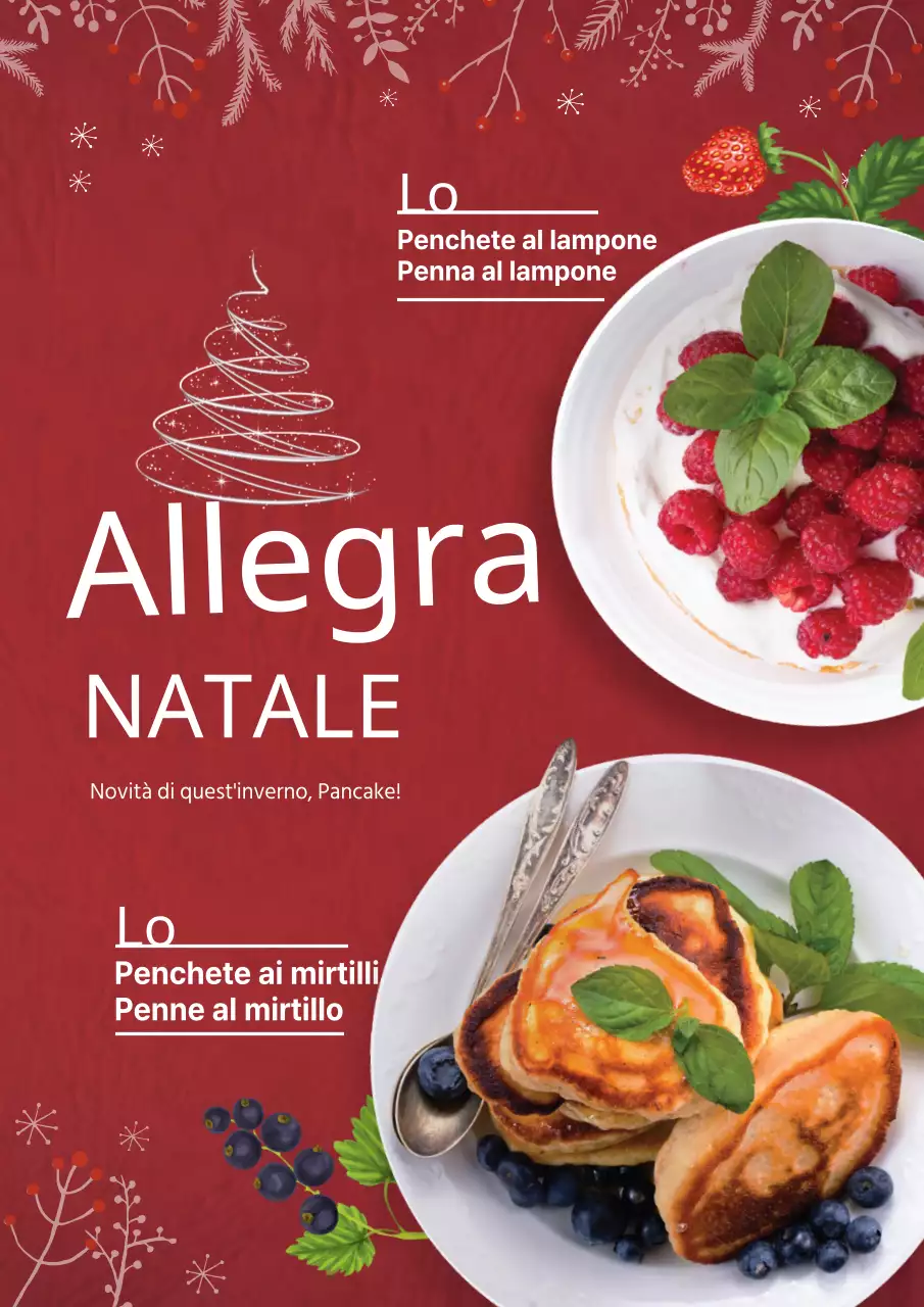 Menu di frittelle rosse di Natale Introduzione