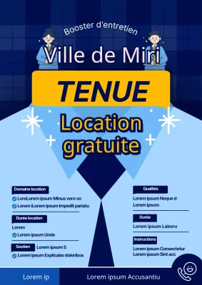 Tenue d'entretien bleue et jaune Guide de candidature simple