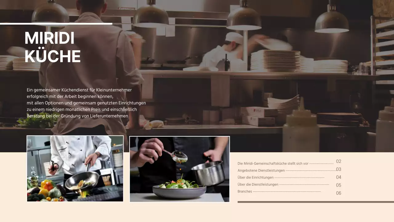 Brown Simple Shared Kitchen Eintrag Vorschlag Präsentation PPT