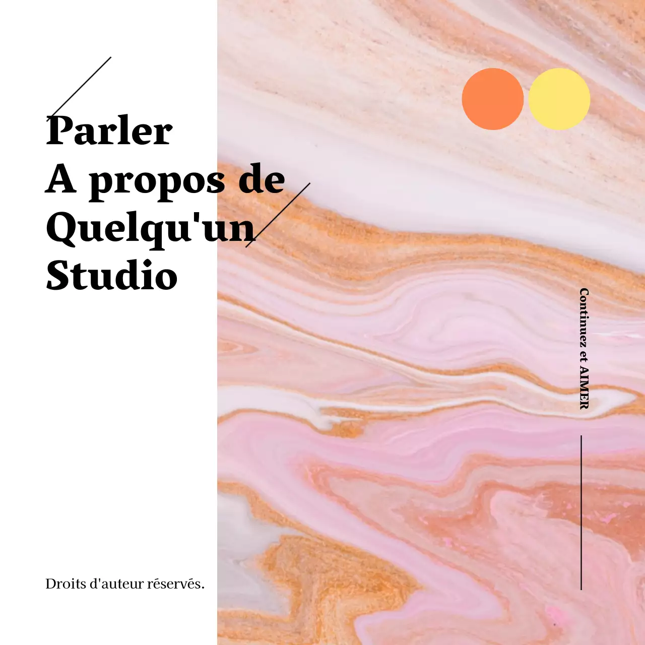 Carte postale d'échange de centre commercial dans les tons de marbre rose