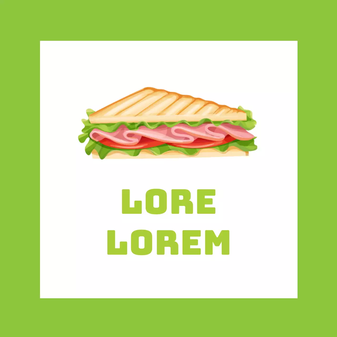Groene illustratie schoon restaurant sandwich promotie