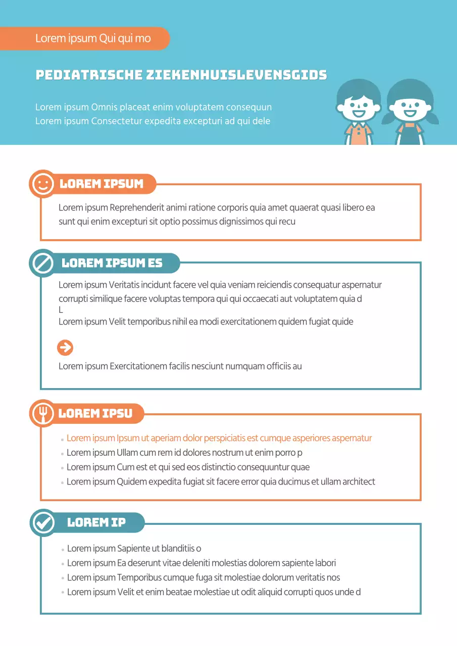 Lichtblauwe en oranje levenshandleiding voor opname