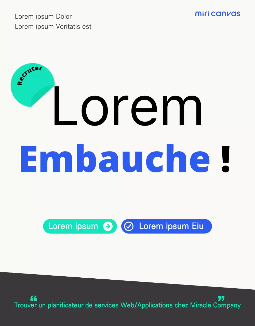 Poste de travail simple et épuré aux accents bleu menthe