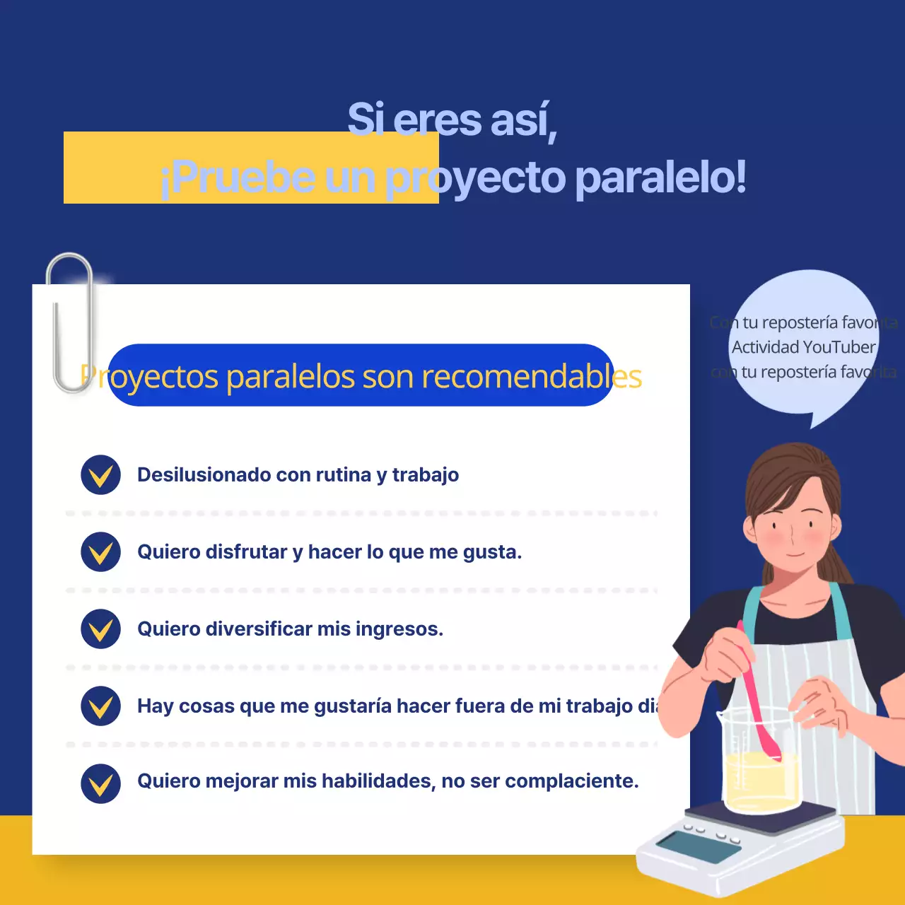 azul ilustración concepto oficinista proyecto paralelo cardnews