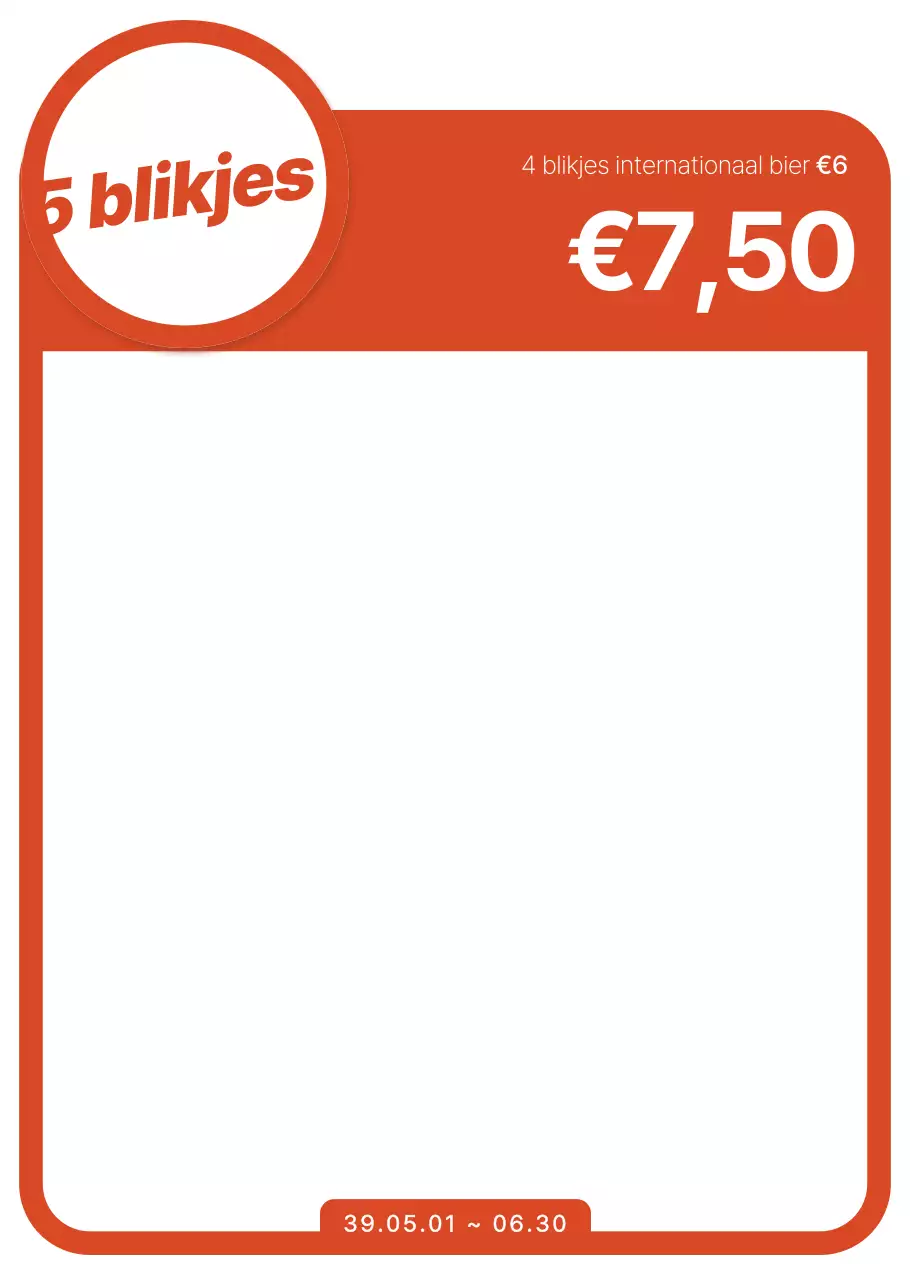 Een eenvoudige evenementengids voor gemakswinkels met rood-wit concept