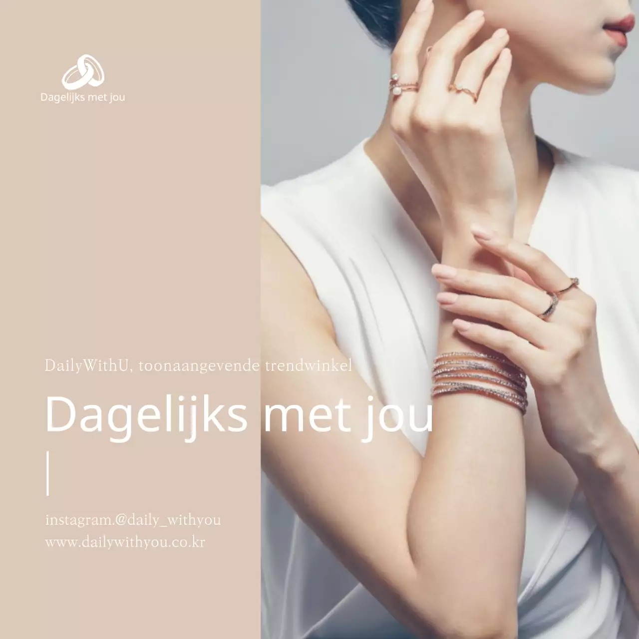 Beige SieradenWinkelcentrumVerwisselkaart