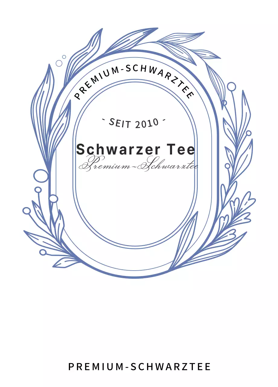 Linie Illustration Schwarzer Tee Paket