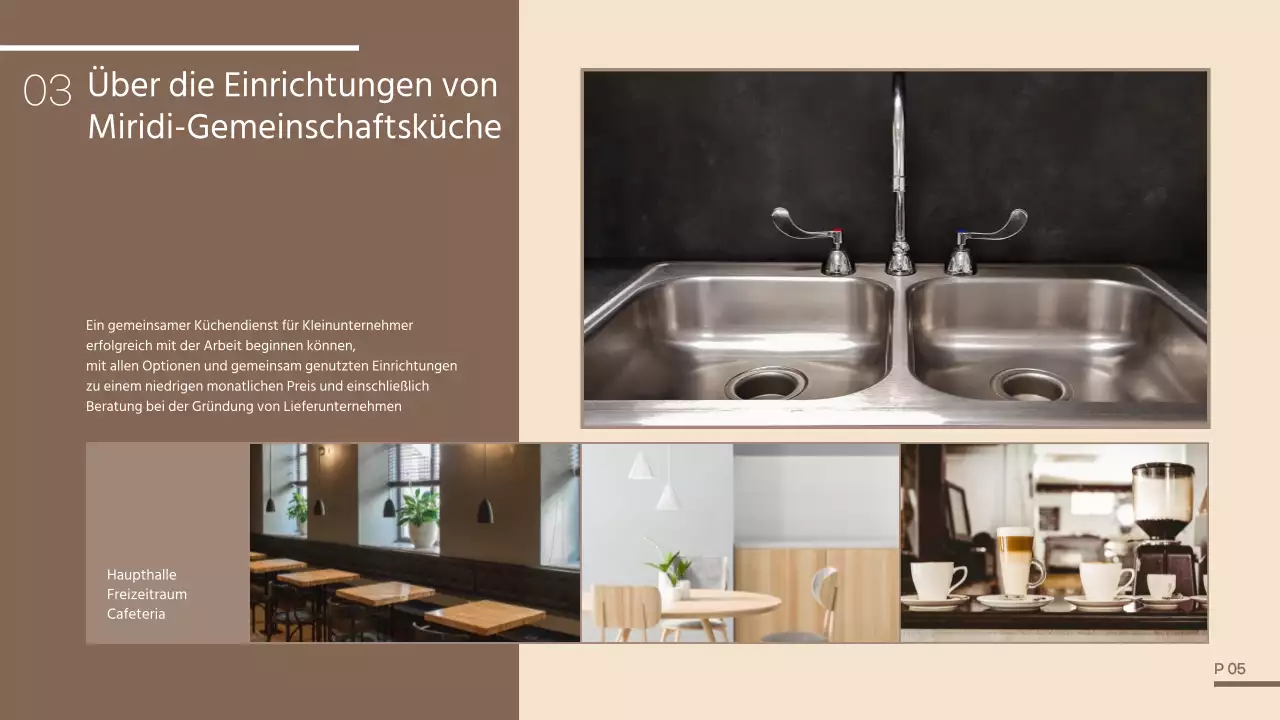Brown Simple Shared Kitchen Eintrag Vorschlag Präsentation PPT