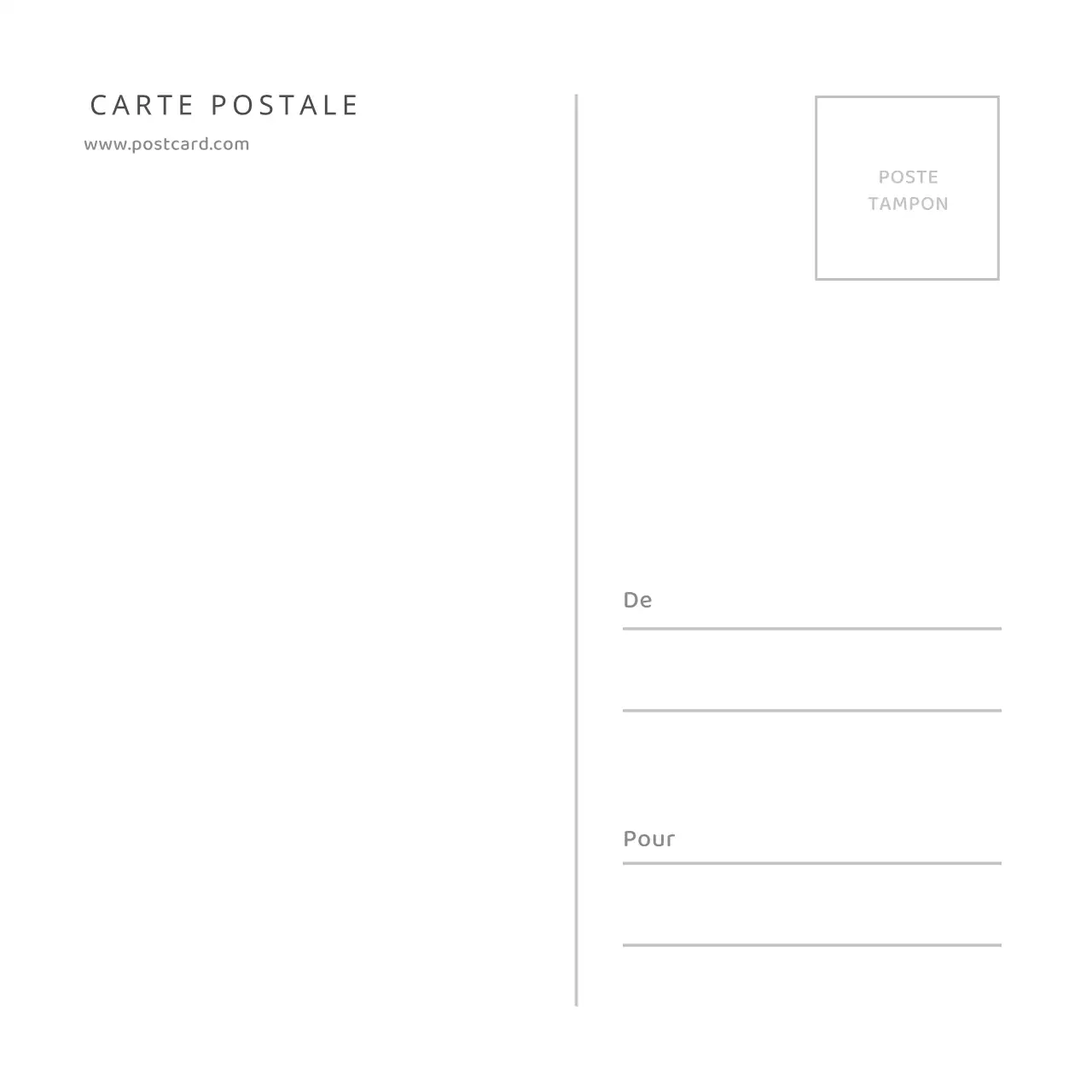 Carte postale simple avec photo Carte postale