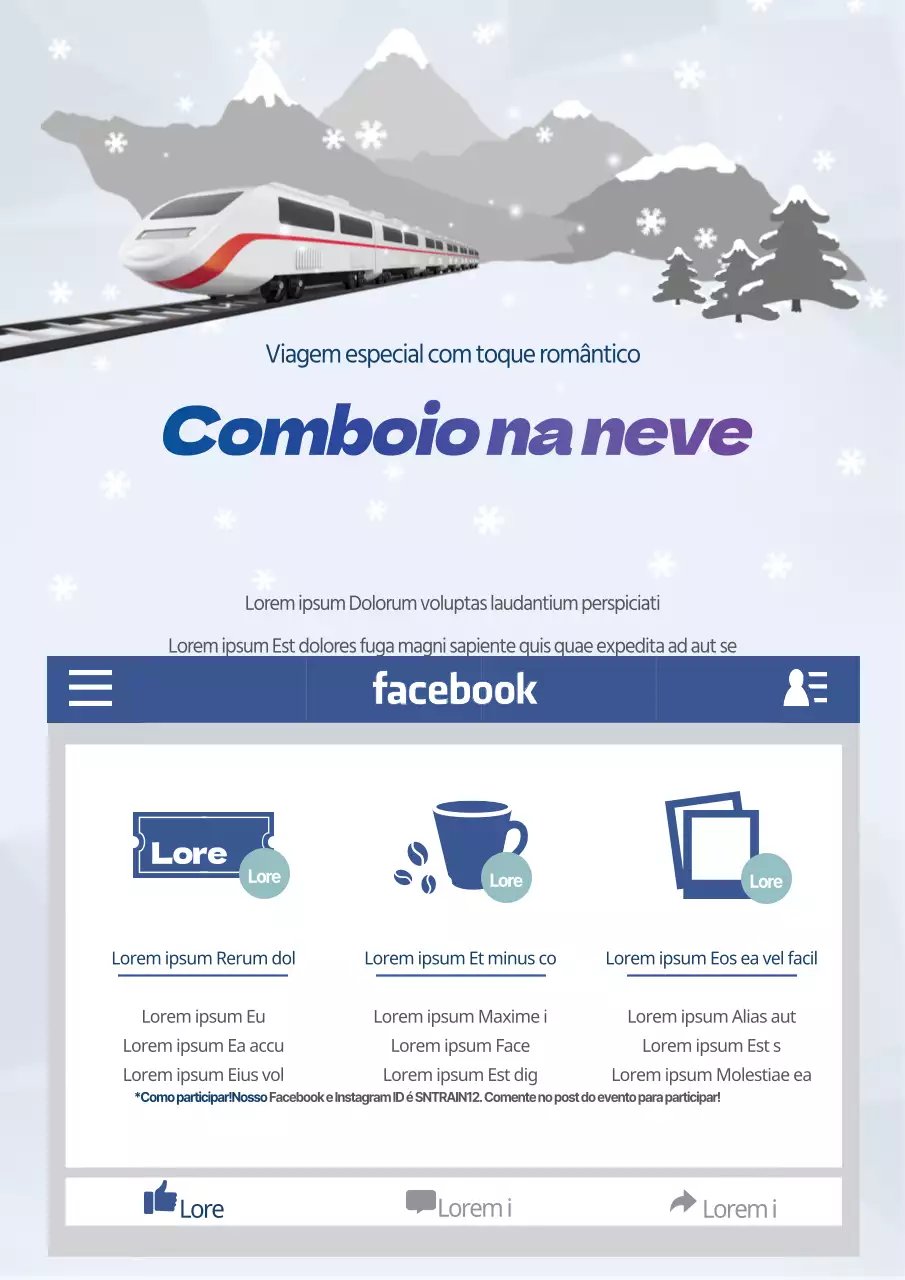 Comboio com neve