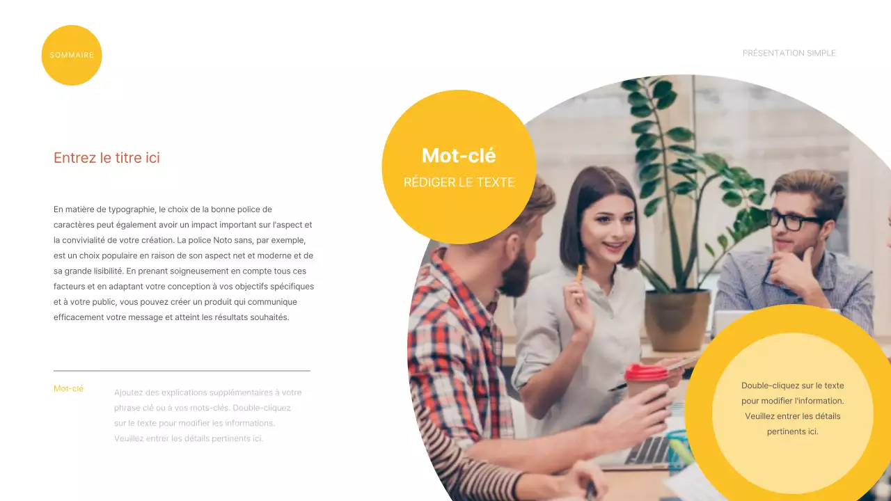 Présentations simples