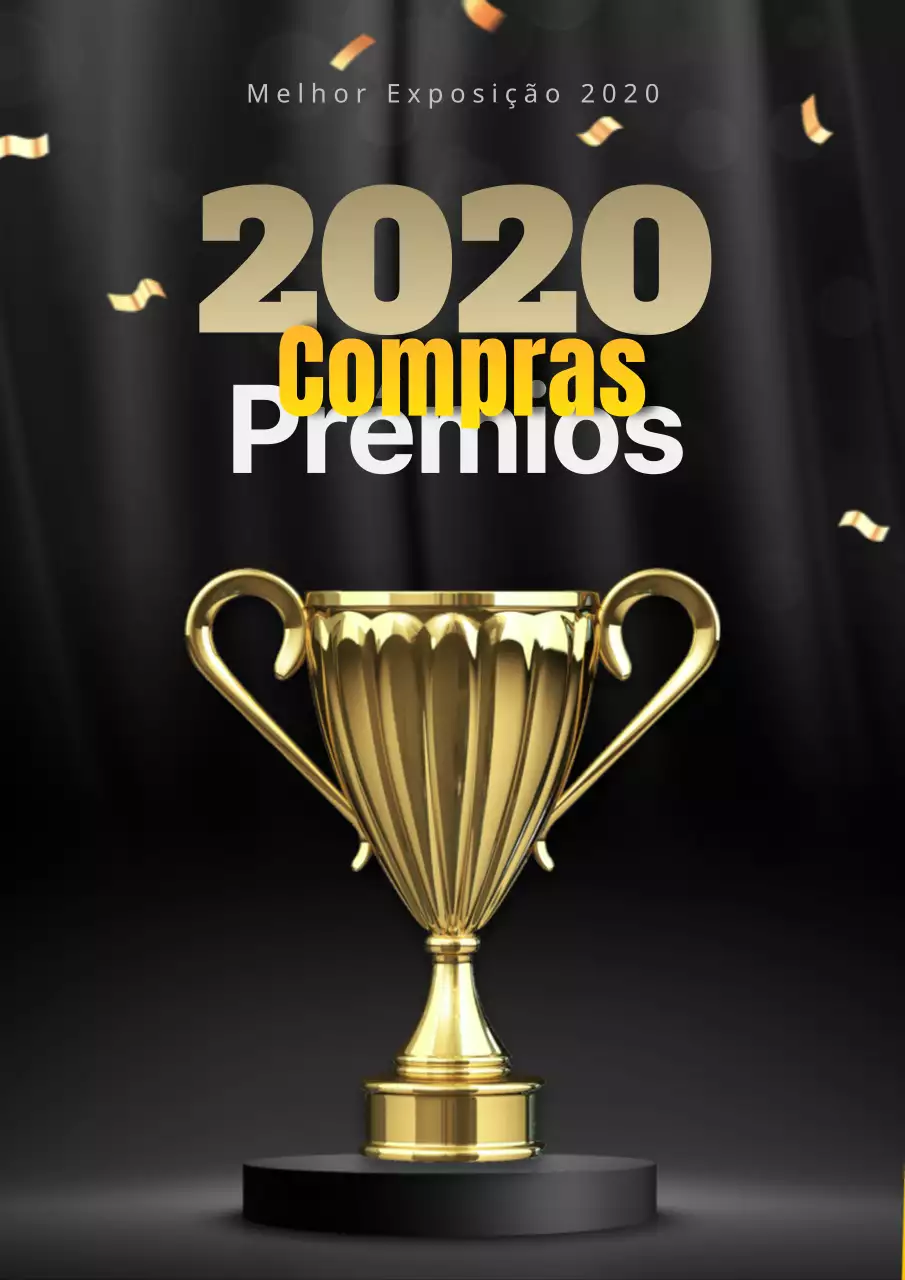 Prémios de glamour preto e dourado