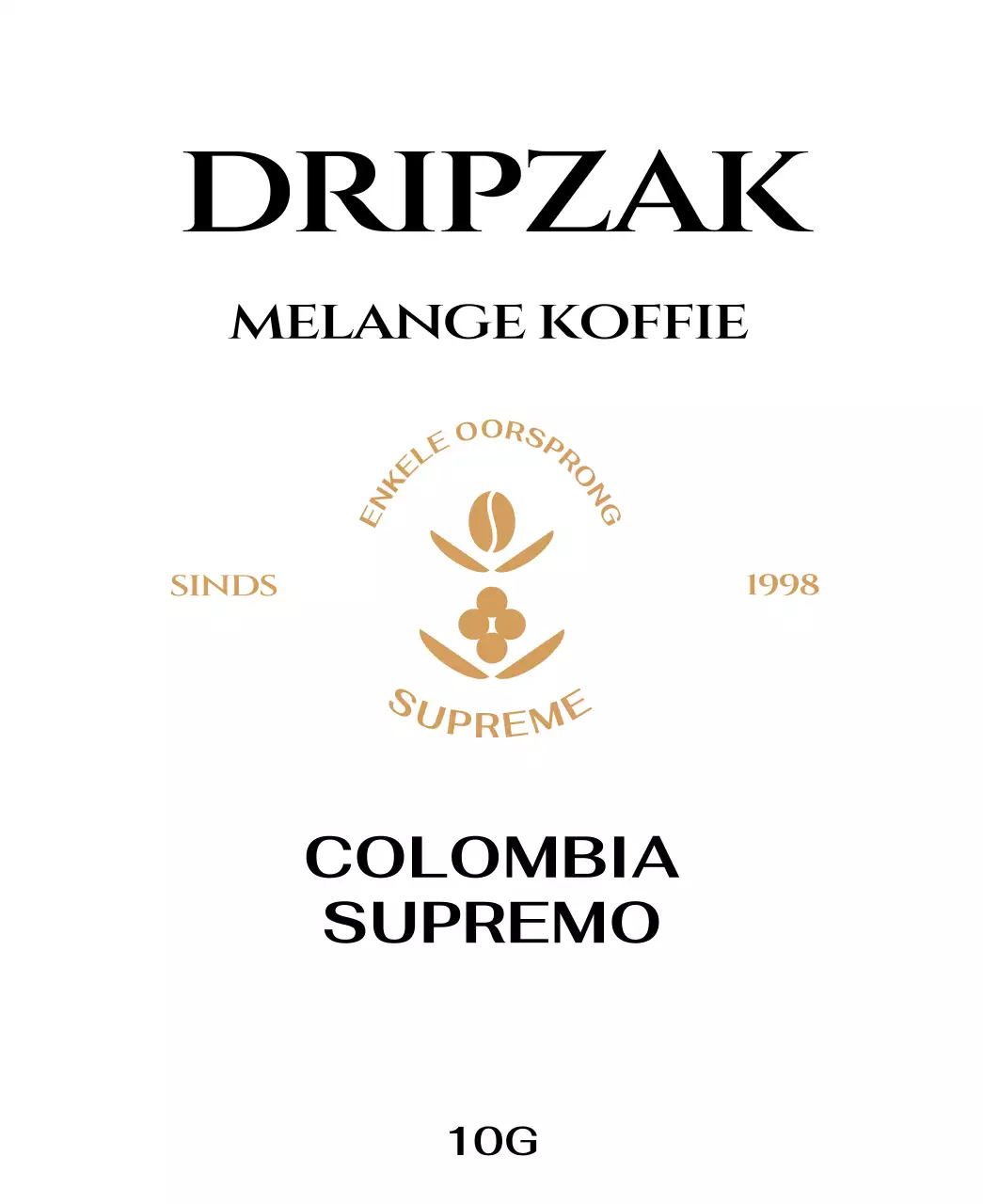 Etui met koffielogo in beige