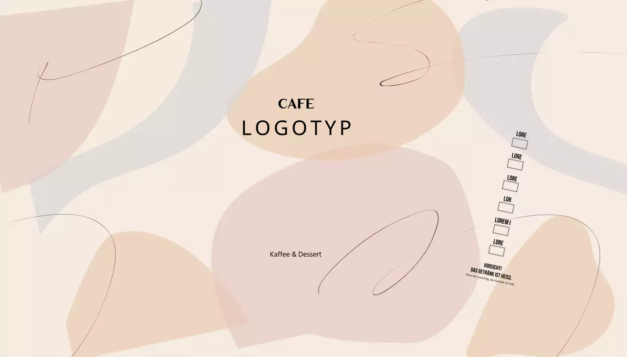 Beige Modern Shapes Muster