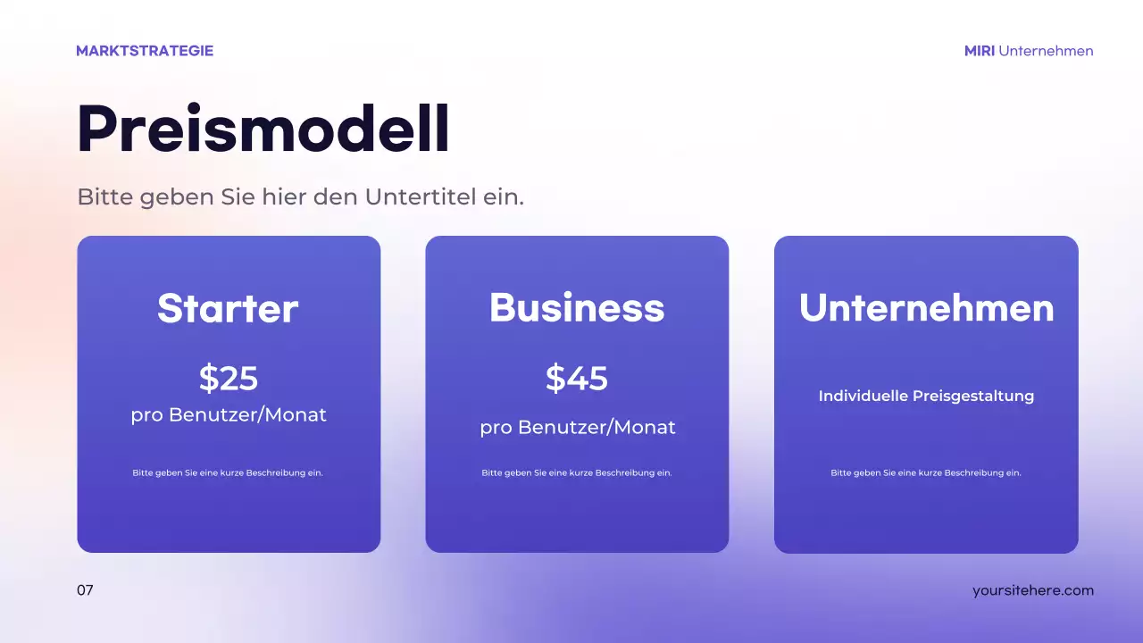 lila moderne Strategie Präsentation