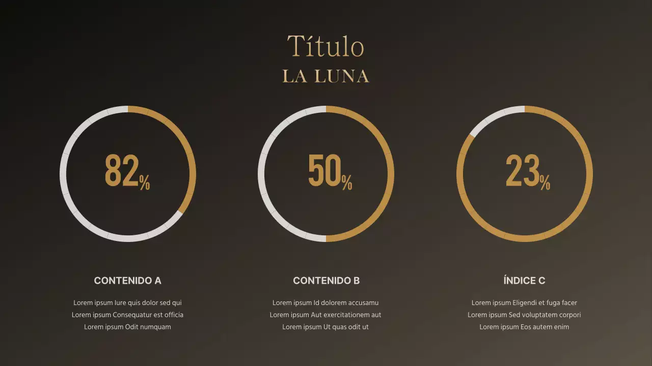 Concepto simple círculo gráfico diseño en oro