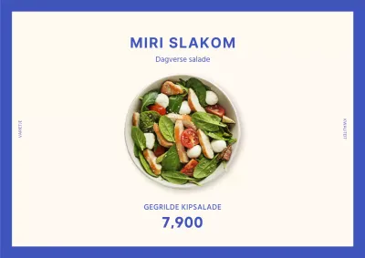 Blauwe Salade Straat Poster