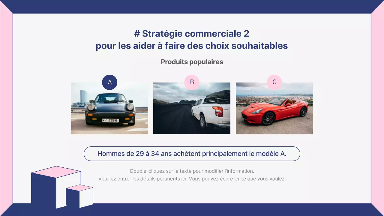 L'économie comportementale dans le domaine de la présentation de la formation des vendeurs rose et marine