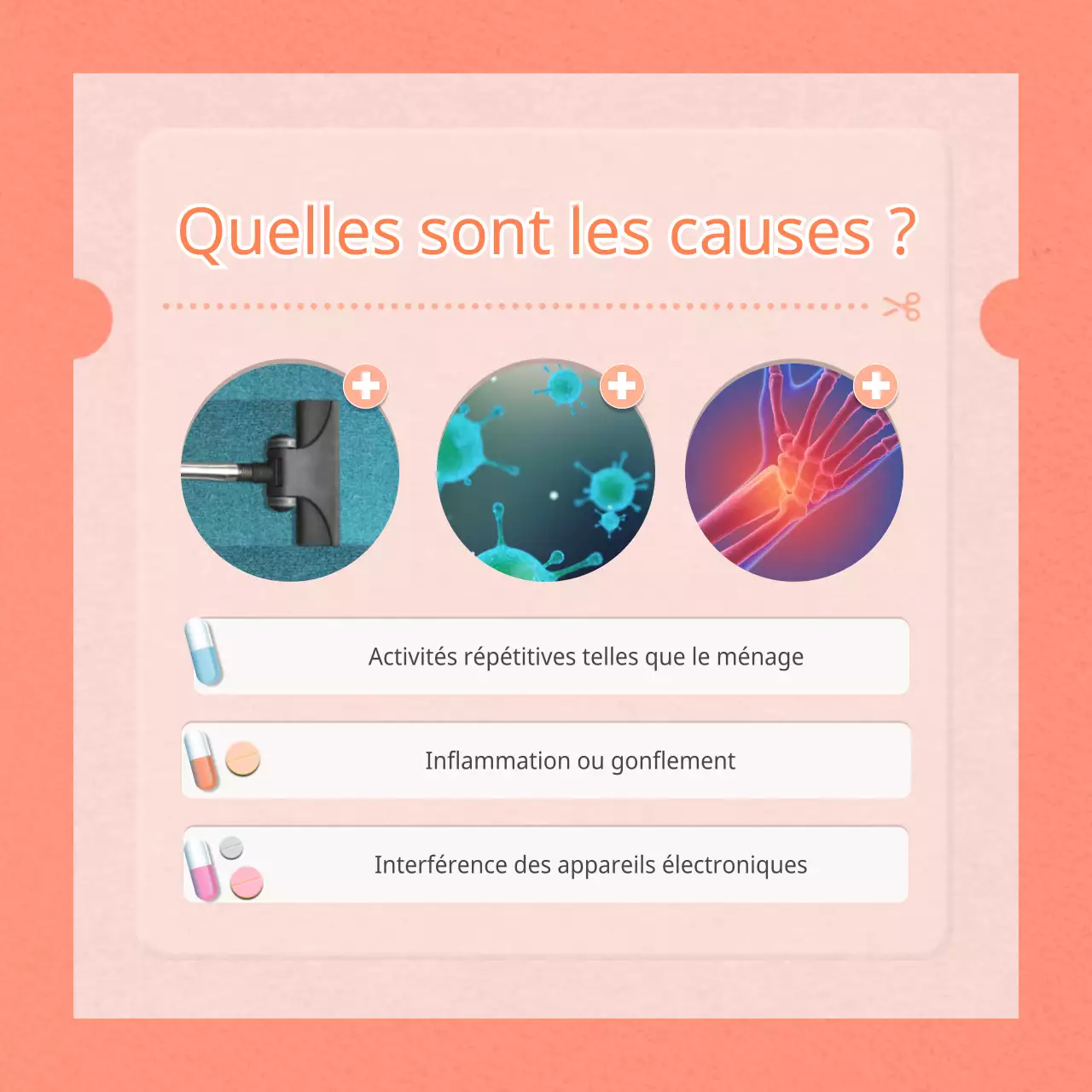 Concept de sacoche hospitalière multicolore