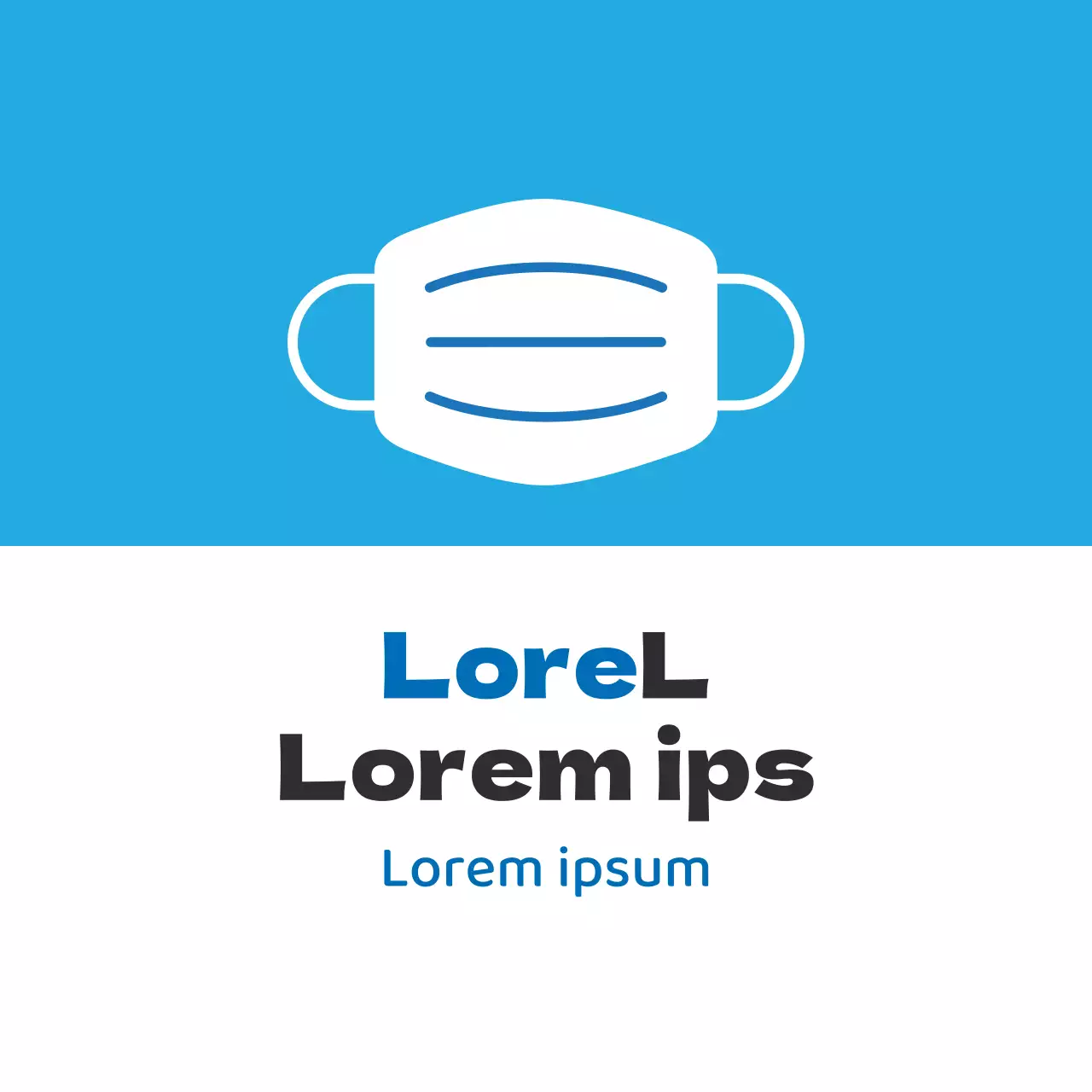 Illustrazione azzurra di come indossare una maschera corona