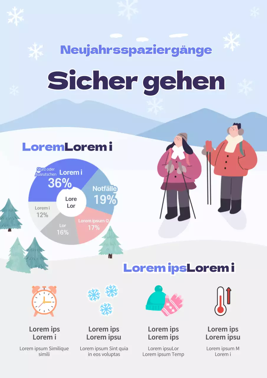 Blaues Winterbergsteigerthema