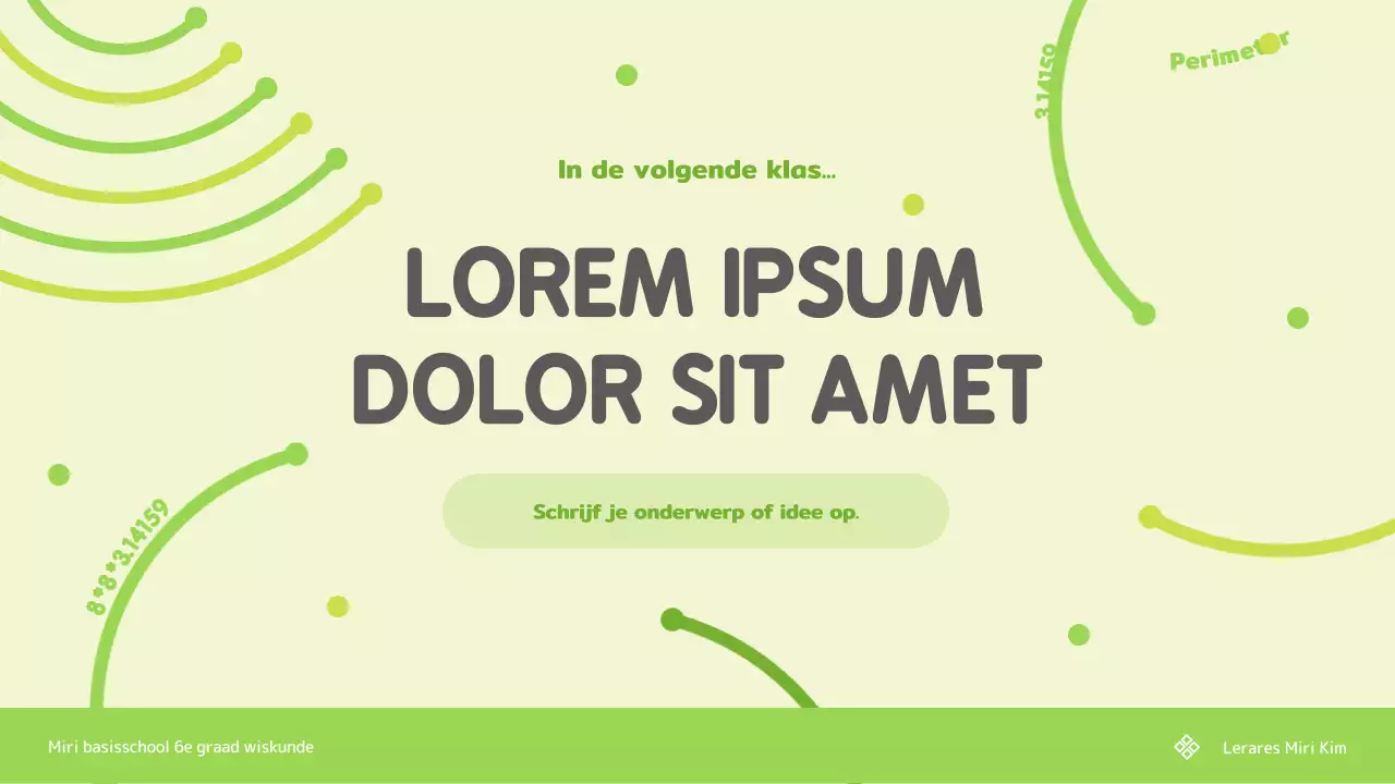 Omtrek en afstand voor chartreuse