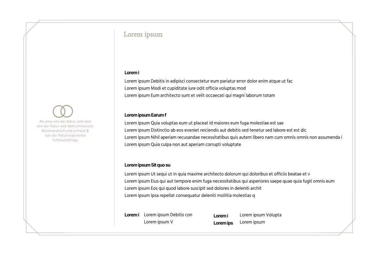 Beige Luxuriöser Schmuck Einkaufsführer Postkarte