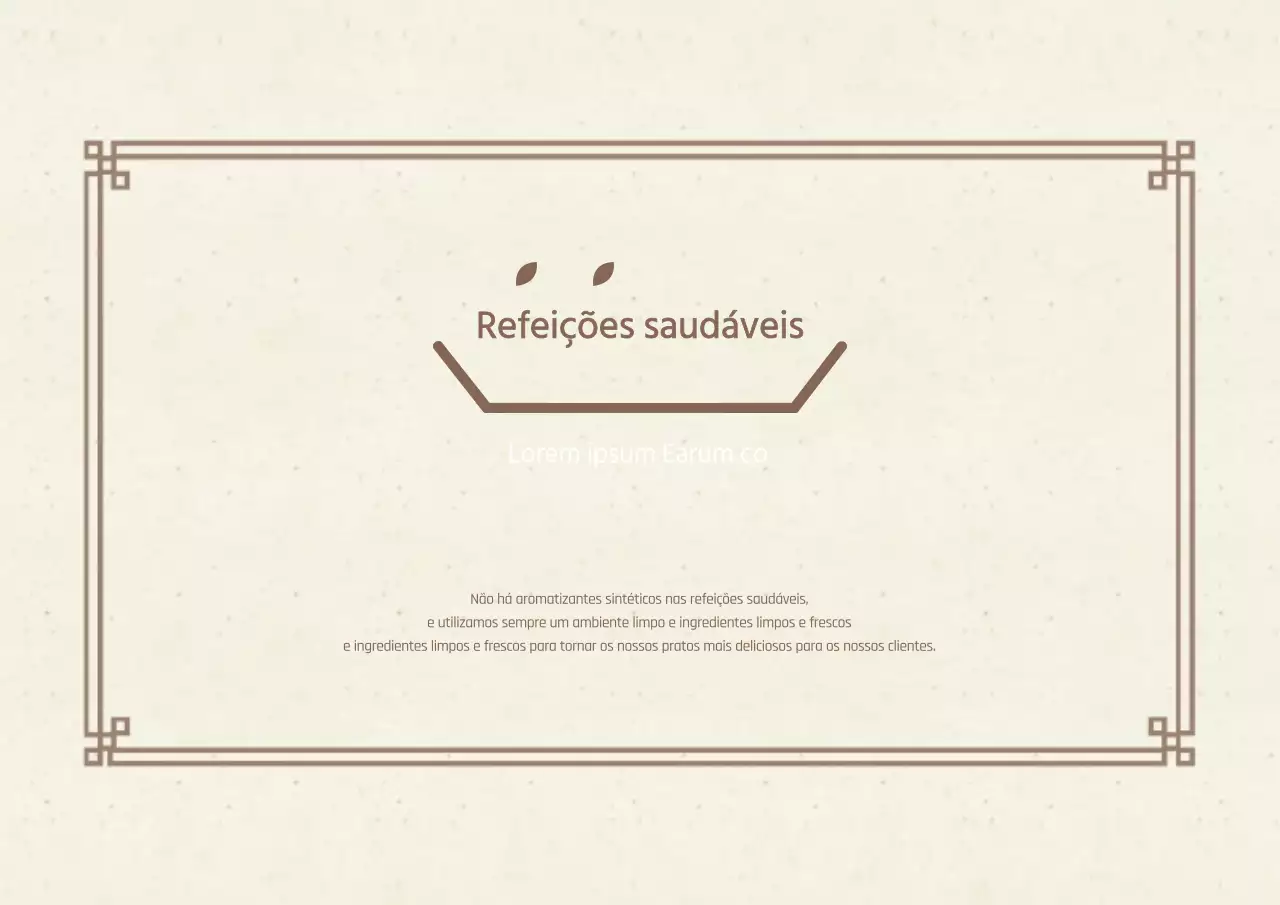 Refeições saudáveis