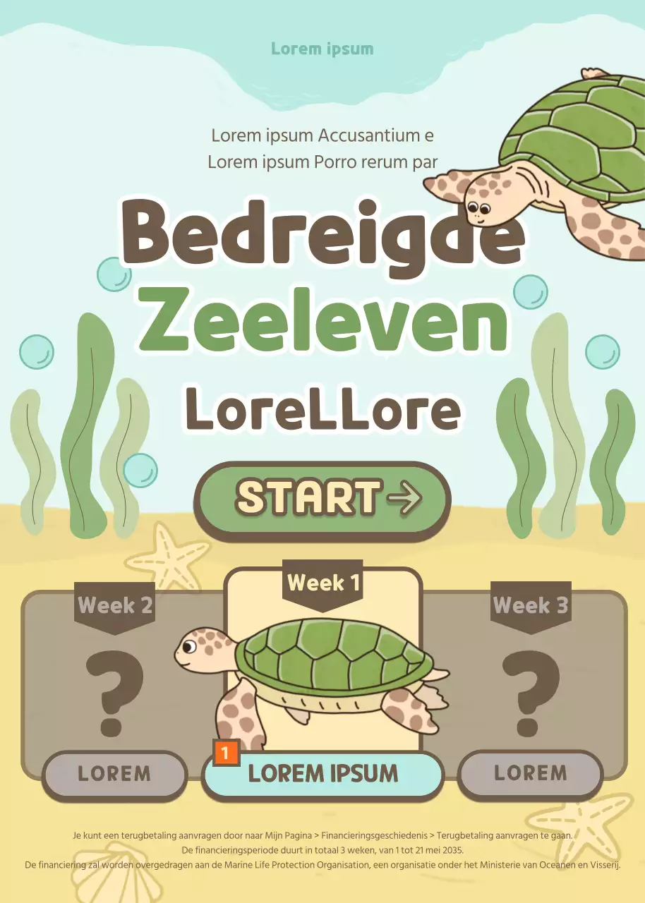 Spelconcept in groen en bruin Relais financiering bedreigde diersoorten