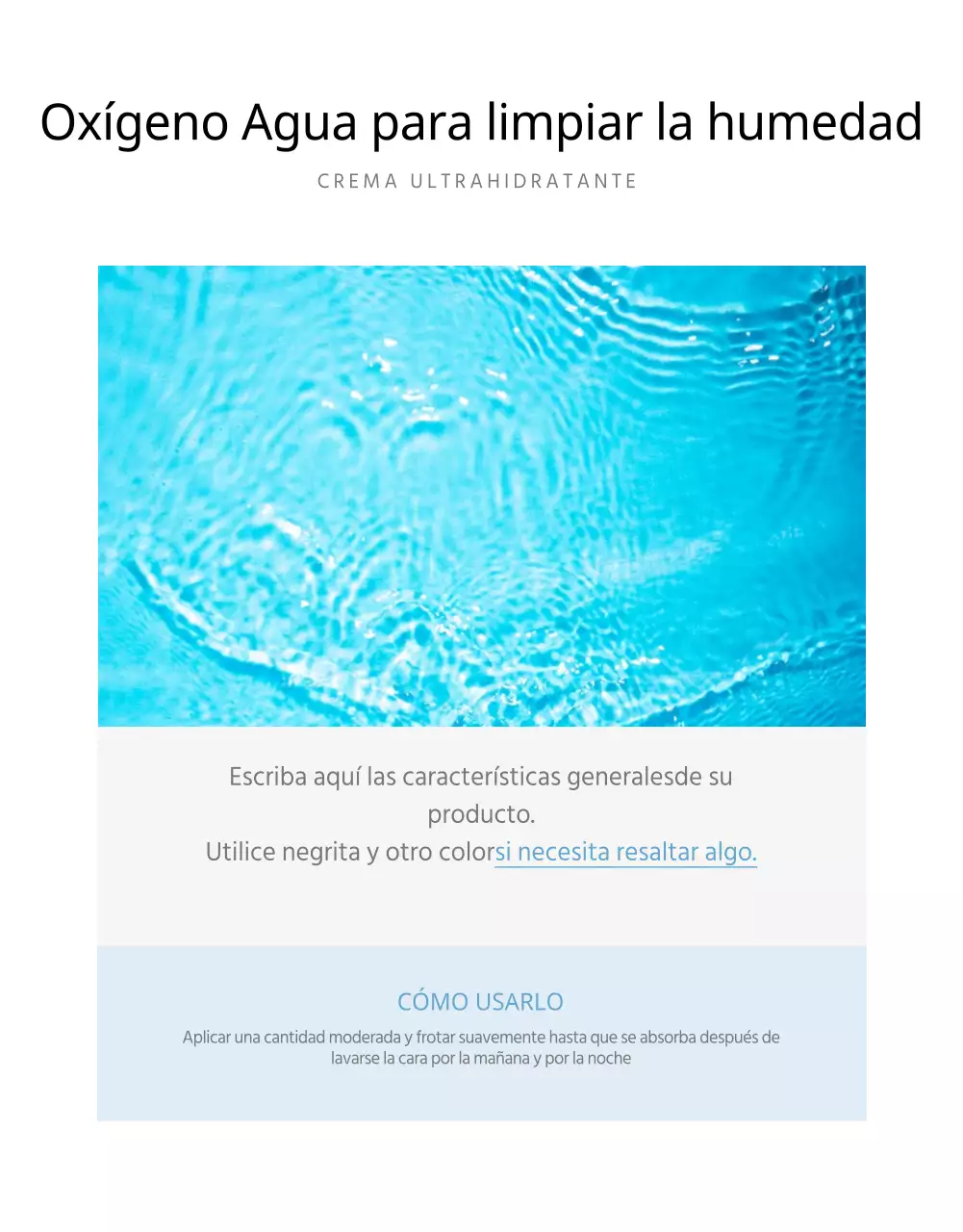 Página detallada de cosméticos