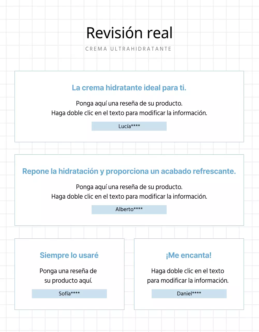 Página detallada de cosméticos