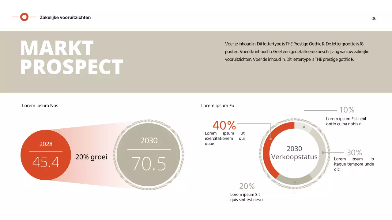 Zakelijk voorstel met bruinrode uitstraling